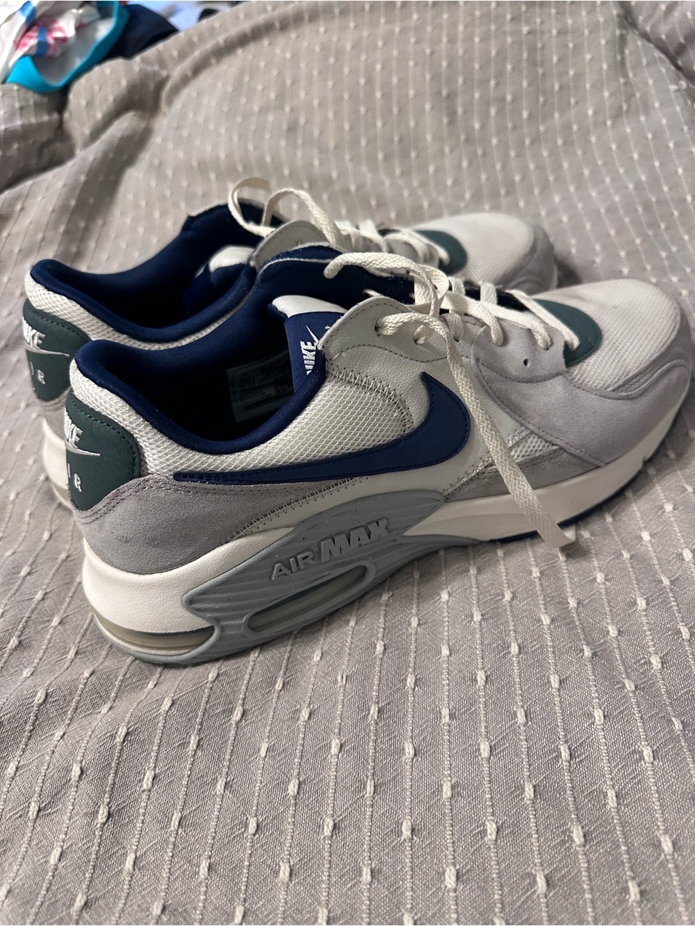 Nike Men's Grey, Navy & Teal Air Max Sneakers